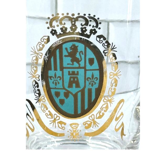 Federal Glass Baronet Castle Shield 2 Piece Set Vintage - Picture 2 of 7